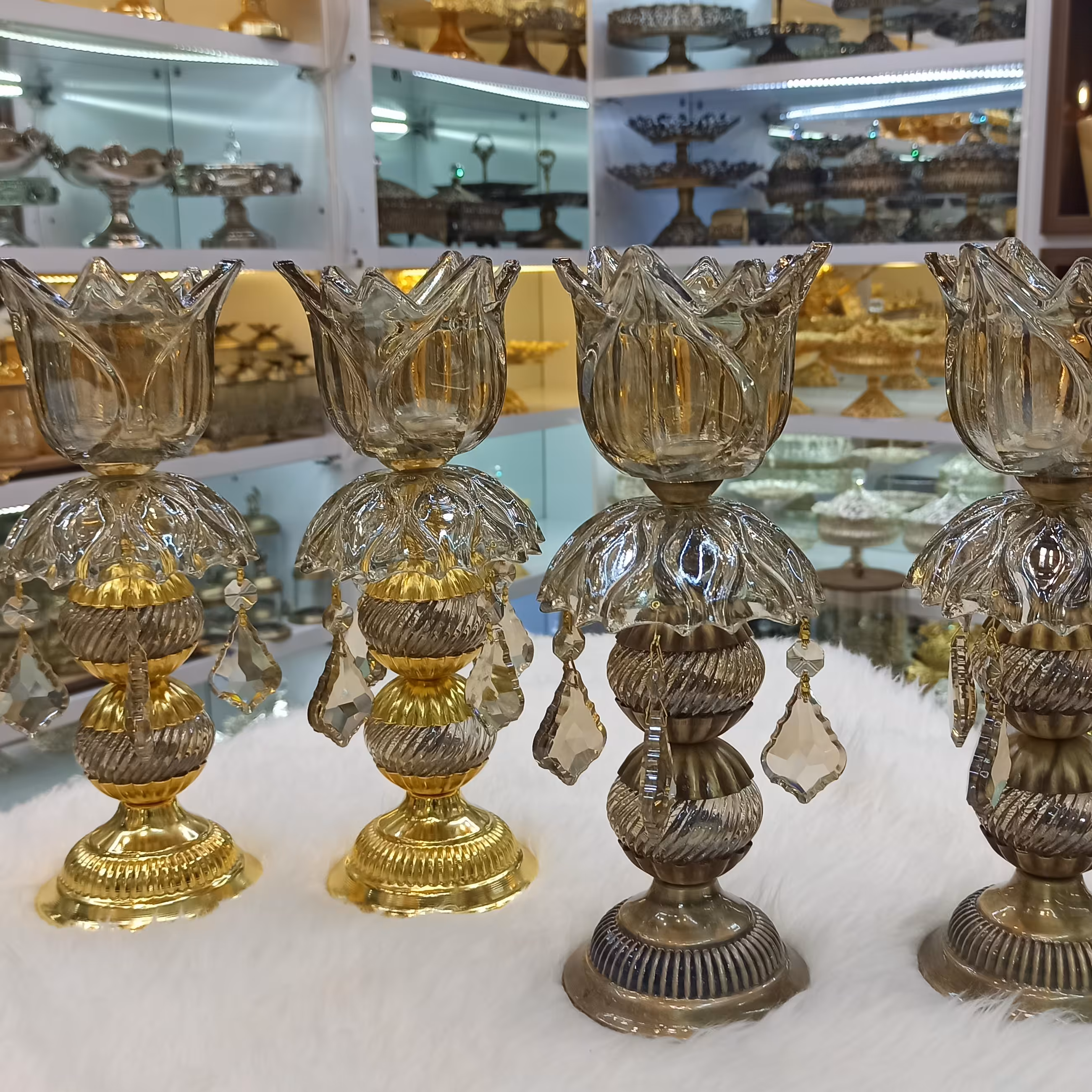 شمعدان جفتی لاله سایز کوچک 