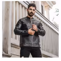 کاپشن چرم مردانه مدل sergio