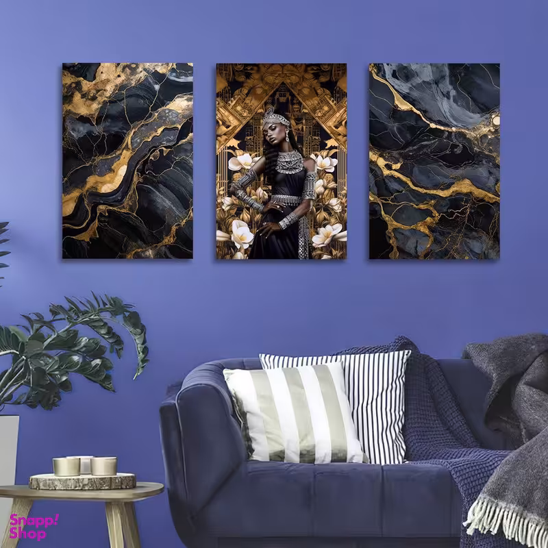 تابلو شاسی بکلیت طرح رزین هنری  مدل SH-1243 مجموعه 3 عددی