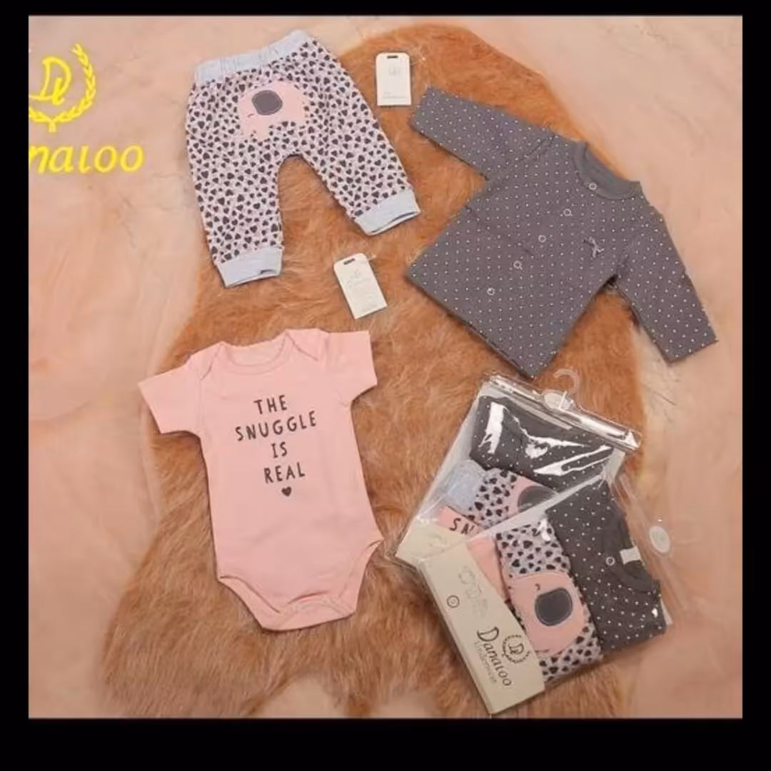 سه تیکه دانالو دخترانه طرح فیل 