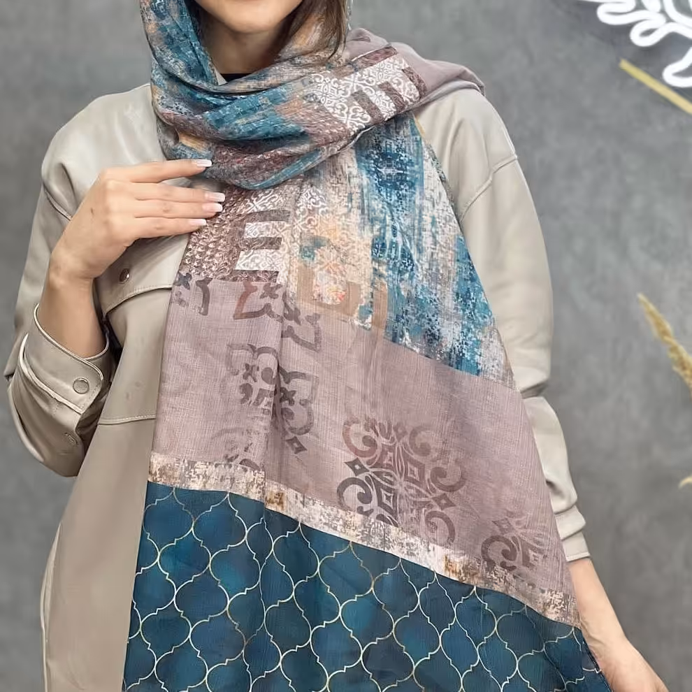 شال سوپر نخ قواره 200*70 تک طرح 