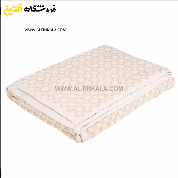 حوله دستی برق لامع طرح ونوس کرم 90×50