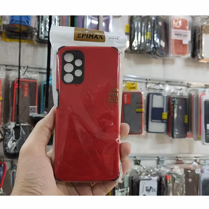 گارد چرمی سامسونگ A13 4G رنگ قرمز