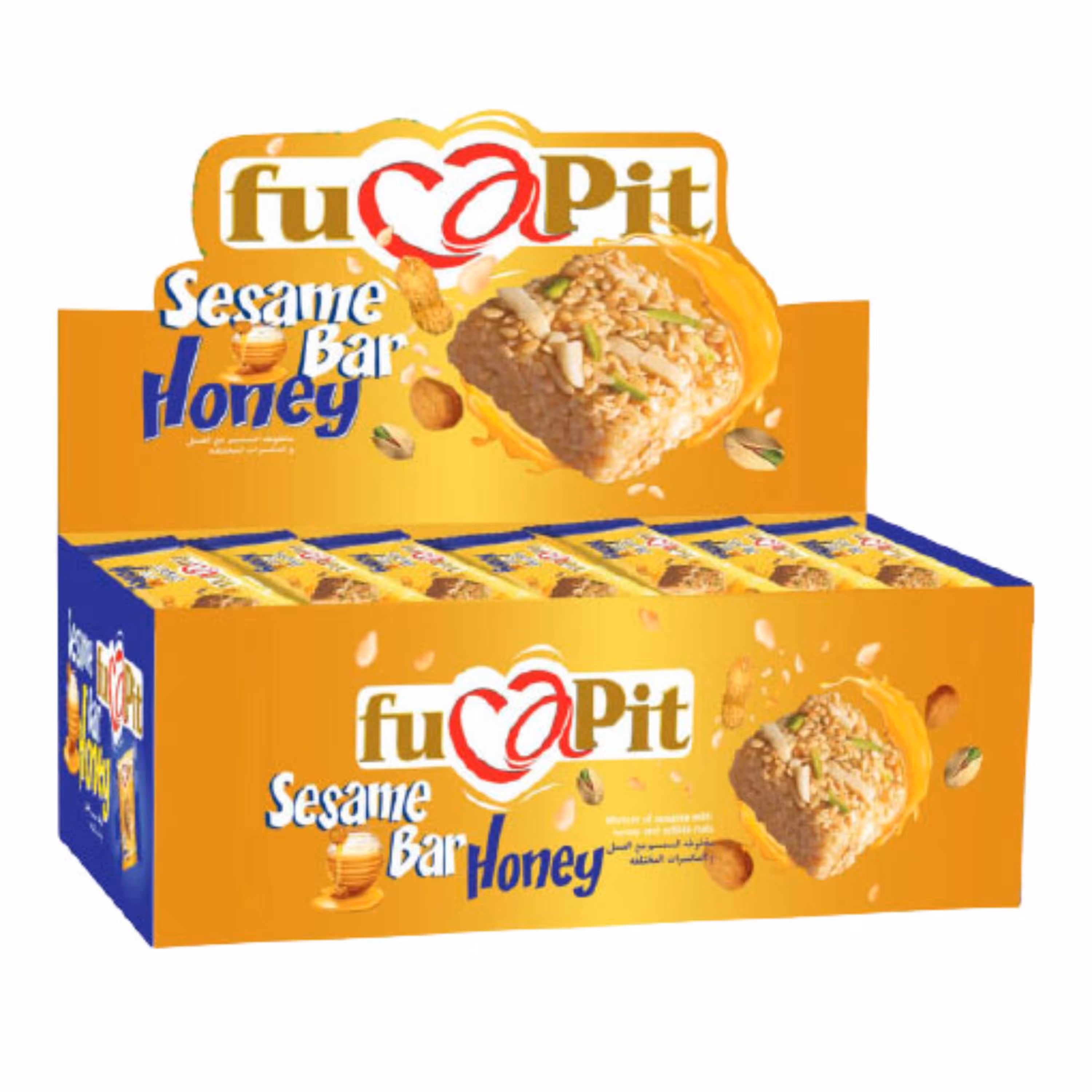 بار فشرده فوکاپیت عسلی 50 گرمی (بسته 20 عددی)