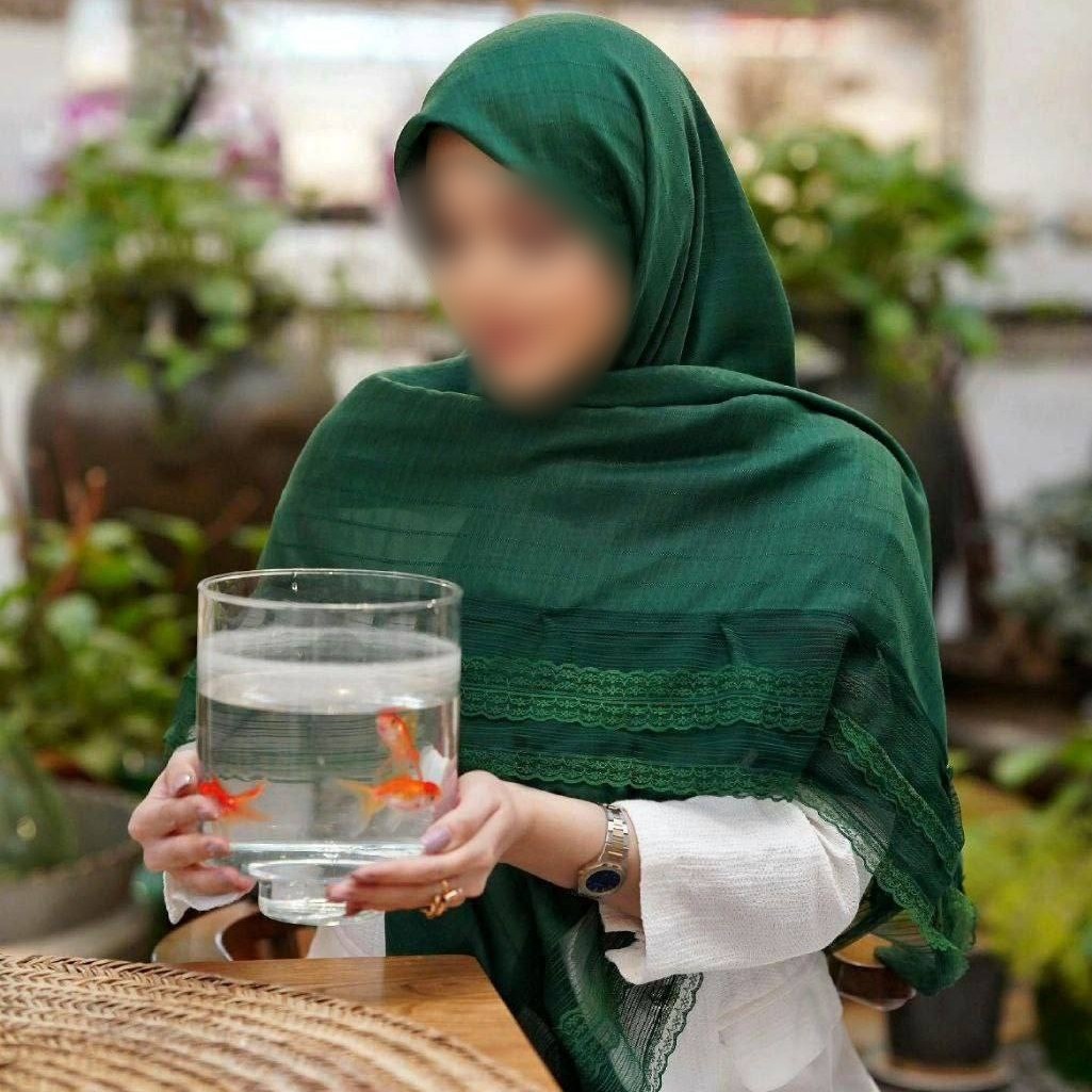 روسری نخی دور گیپور دار با 9 رنگ زیبا کالکشن عید