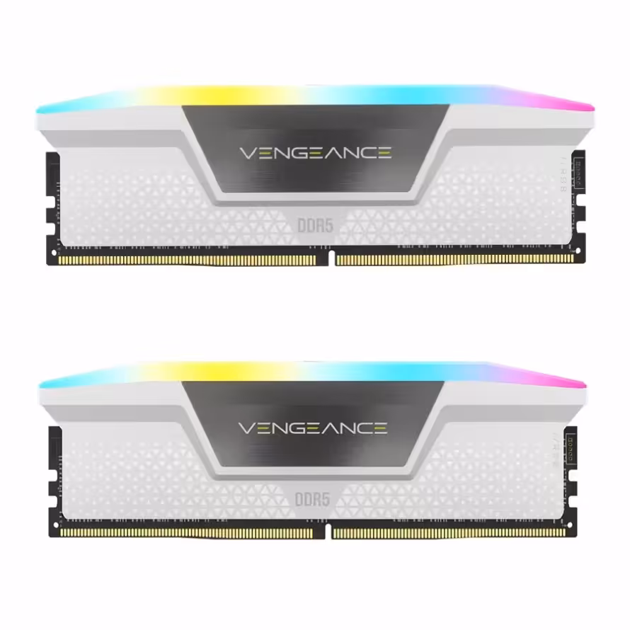رم دو کاناله کورسیر مدل VENGEANCE RGB White حافظه 32 گیگابایت فرکانس 5200 مگاهرتز