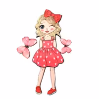 تاپر تزیین کیک دخترانه مدل دختر صورتی