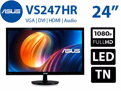مانیتور Asus VS247H-R گیمینگ استوک 24 اینچ FHD LED TN HDMI 2ms