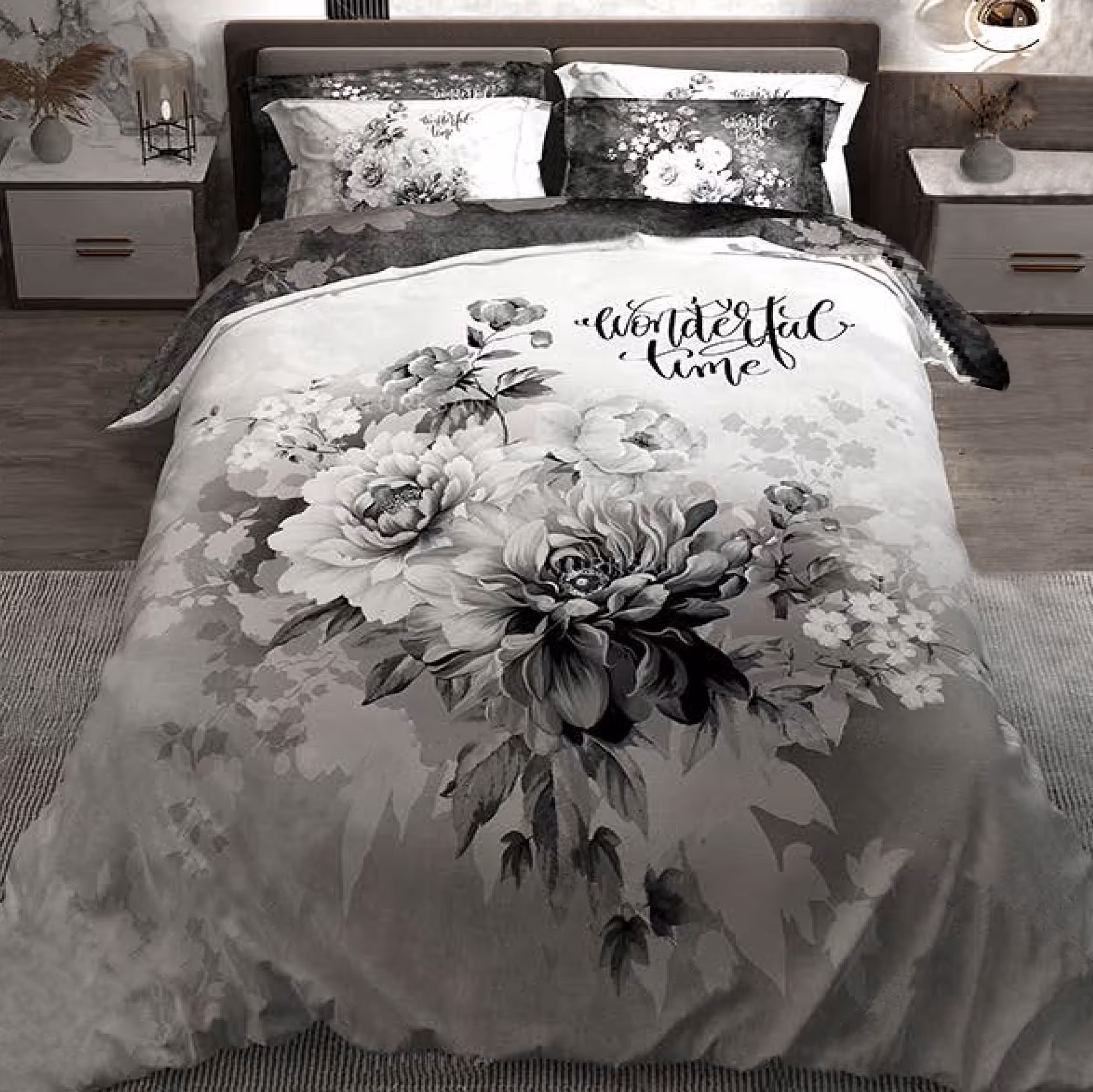 سرویس خواب ترکسان  کد T47  یک نفره 4 تکه دو رو طرحدار