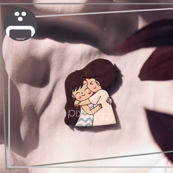 پیکسل ، مگنت ، استیکر  طرح بوسه پیکسل ساز/جنس چوبی و نقاشی شده و ضدآب