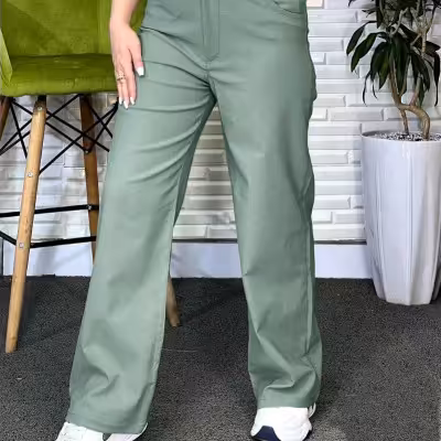 شلوارنیم بگ کتان کش