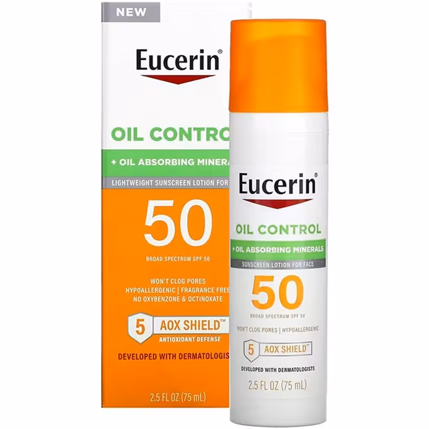 لوسیون ضدآفتاب کنترل کننده چربی صورت اوسرین حجم 75 میلی لیتر