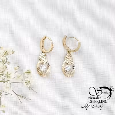 گوشواره ژوپینگ طرح تراش کد 15554