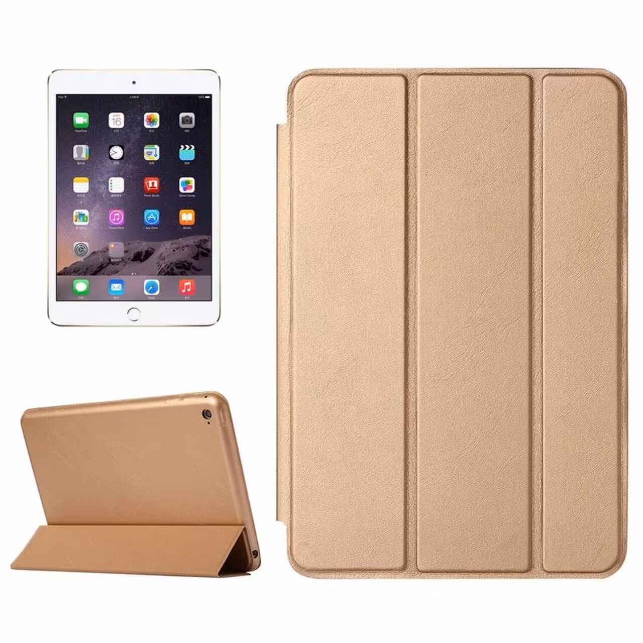 کیف چرمی آیپد (طلایی) Apple iPad mini 4 Smart Case