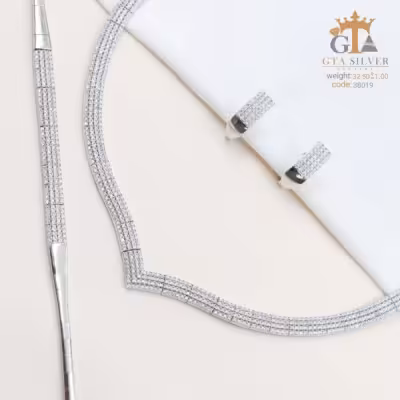 سرویس نقره برای عروس طرح پرنسس تنیسی پرنگین عیار 925 کد 380179