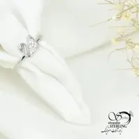 انگشتر نقره زنانه طرح قو سواروسکی کد 5956