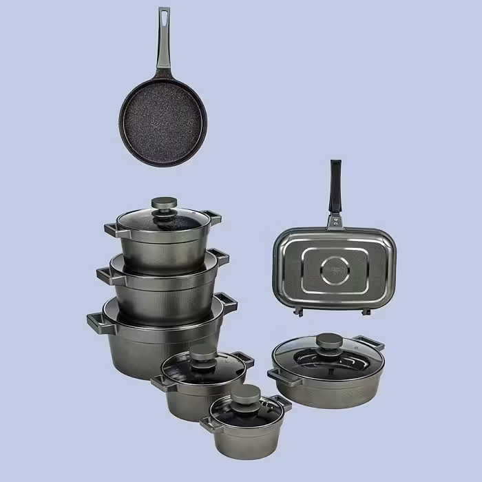 سرویس قابلمه 15 پارچه یونیک کیهانی مدل دیاموند کد un-8529