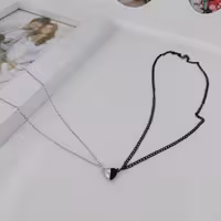 گردنبند قلب کد11316 مگنتی عاشقانه.ست زنانه و مردانه.استاینلس استیل.با آبکاری طلا.ضد حساسیت.رنگ ثابت