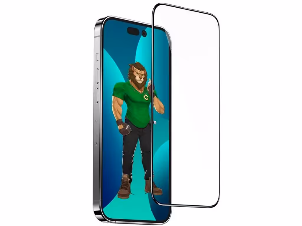 گلس آیفون 14 پرومکس سه بعدی تمام صفحه گرین Green iPhone 14 Pro Max 3D HD-Pet Full Glass GN3DPHD14ProMax