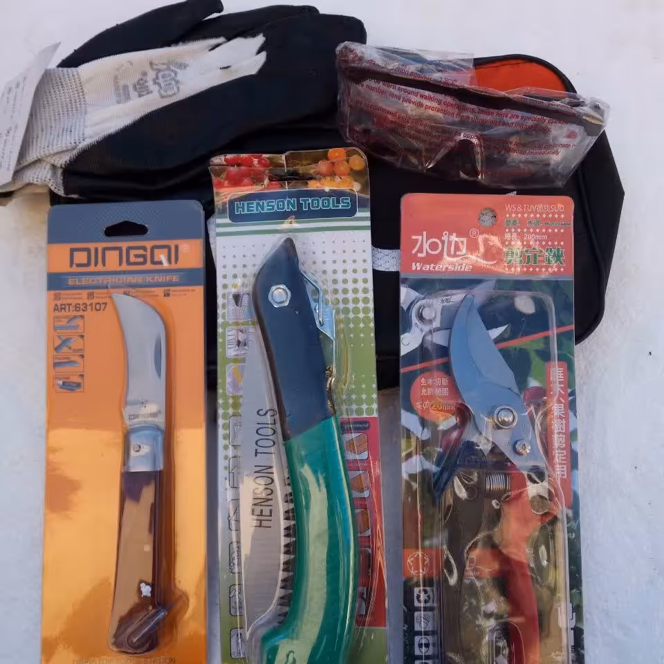 کیف ابزار باغبانی حرفه ای قیچی چاقو و اره