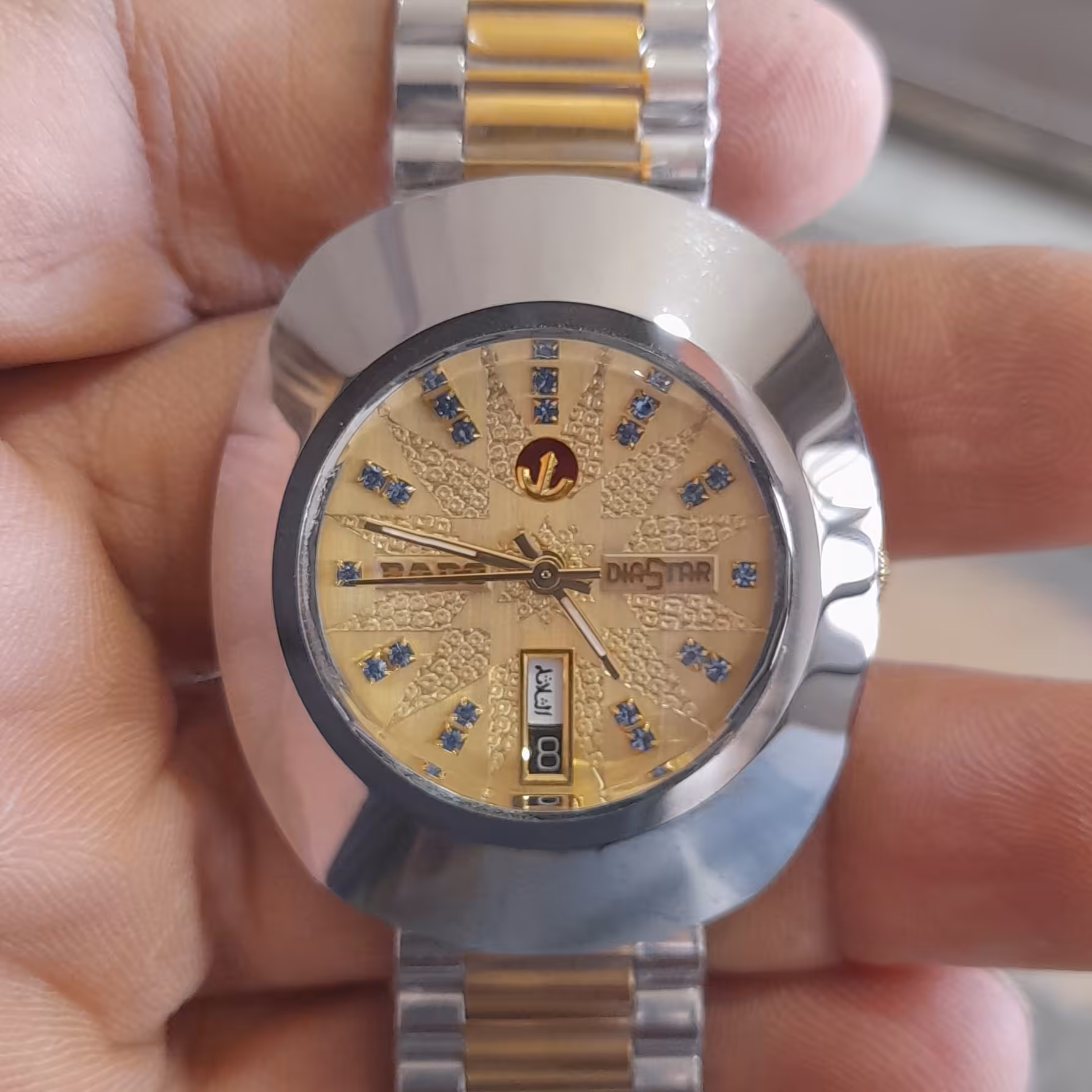 ساعت رادو تخم مرغی ساخت چین اتومات دو رنگ