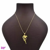 گردنبند طلا 18 عیار زنانه شمیم گلد گالری طرح دختر کد UN0162