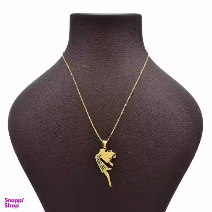 گردنبند طلا 18 عیار زنانه شمیم گلد گالری طرح دختر کد UN0162