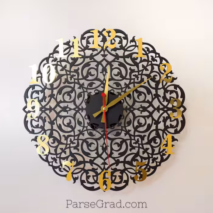 ساعت دیواری طرح بوستان 55در55 سانت ام دی اف 6 میلی متر 