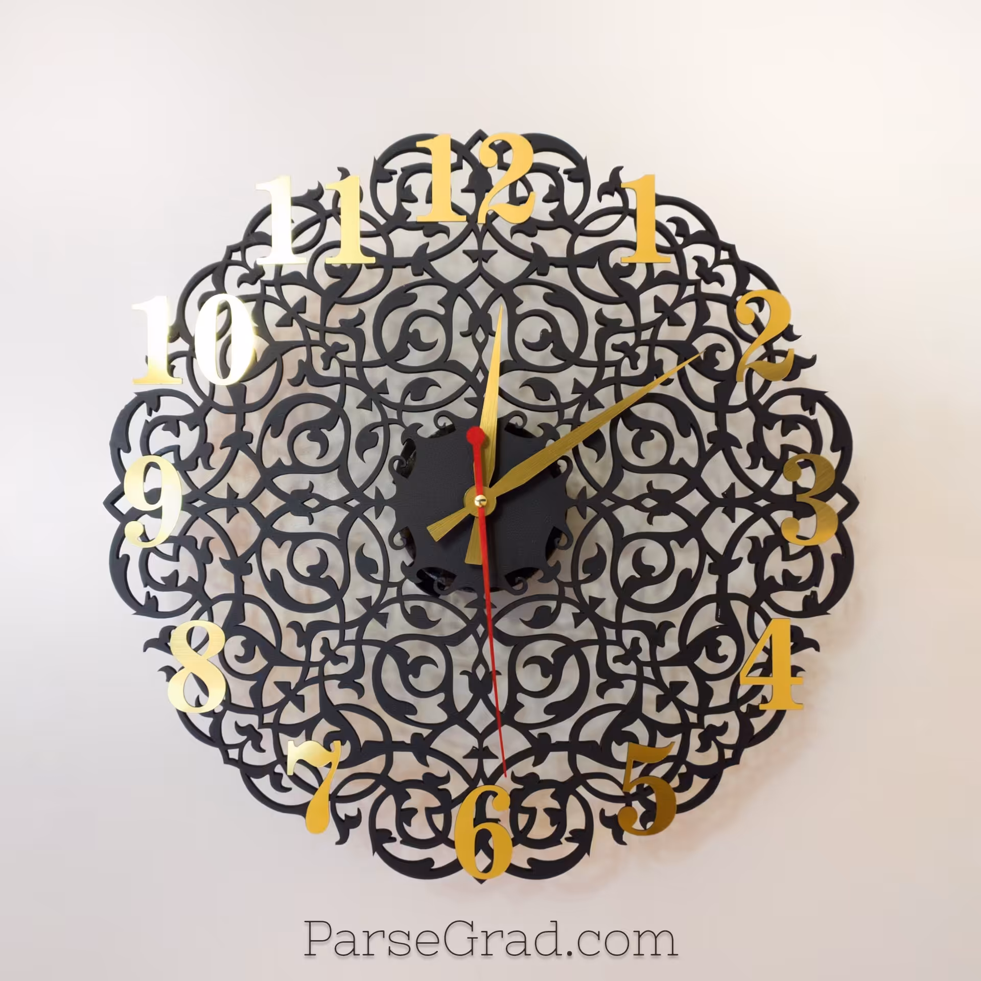 ساعت دیواری طرح بوستان 55در55 سانت ام دی اف 6 میلی متر 