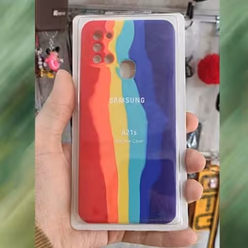 گارد سیلیکونی آبرنگی اورجینال (پاک کنی) سامسونگ A21s کد 3