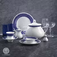 سرویس غذاخوری چینی زرین مدل بلومارین 108 پارچه سری شهرزاد 12 نفره درجه عالی