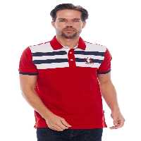 تی شرت یقه پولو قرمز مردانه چوگان یاکا T زمین Galvanni