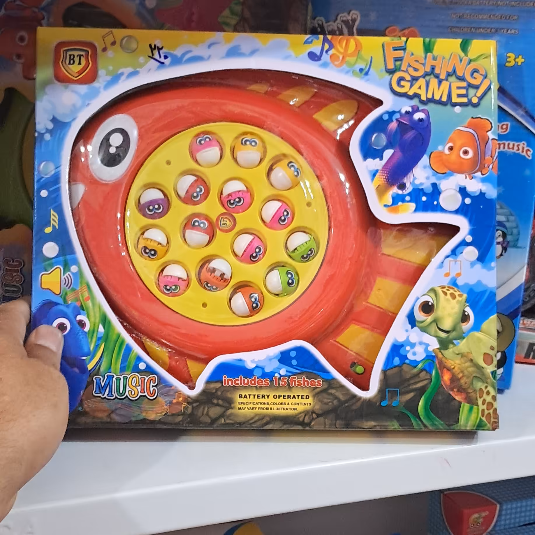 ماهیگیری باتری خور طرح سیب وستاره وماهی  جنس خارجی