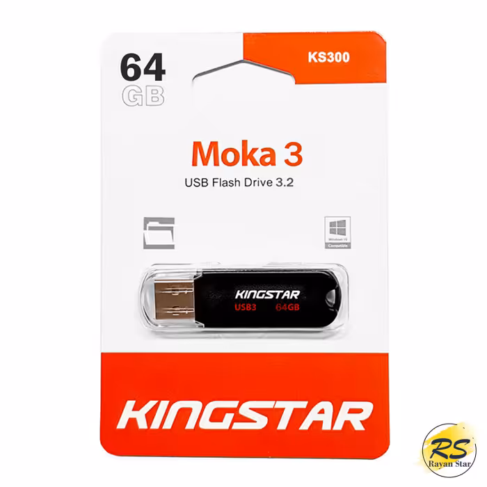 فلش مموری کینگ استار مدل KingStar Moka3 KS300 USB3.2 ظرفیت 64 گیگابایت