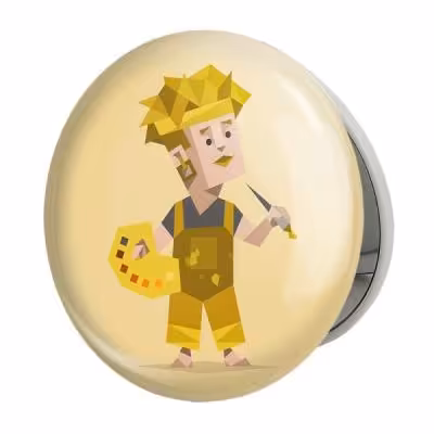 آینه جیبی خندالو طرح تایپ شخصیتی ماجراجو ISFP مدل تاشو کد 7714