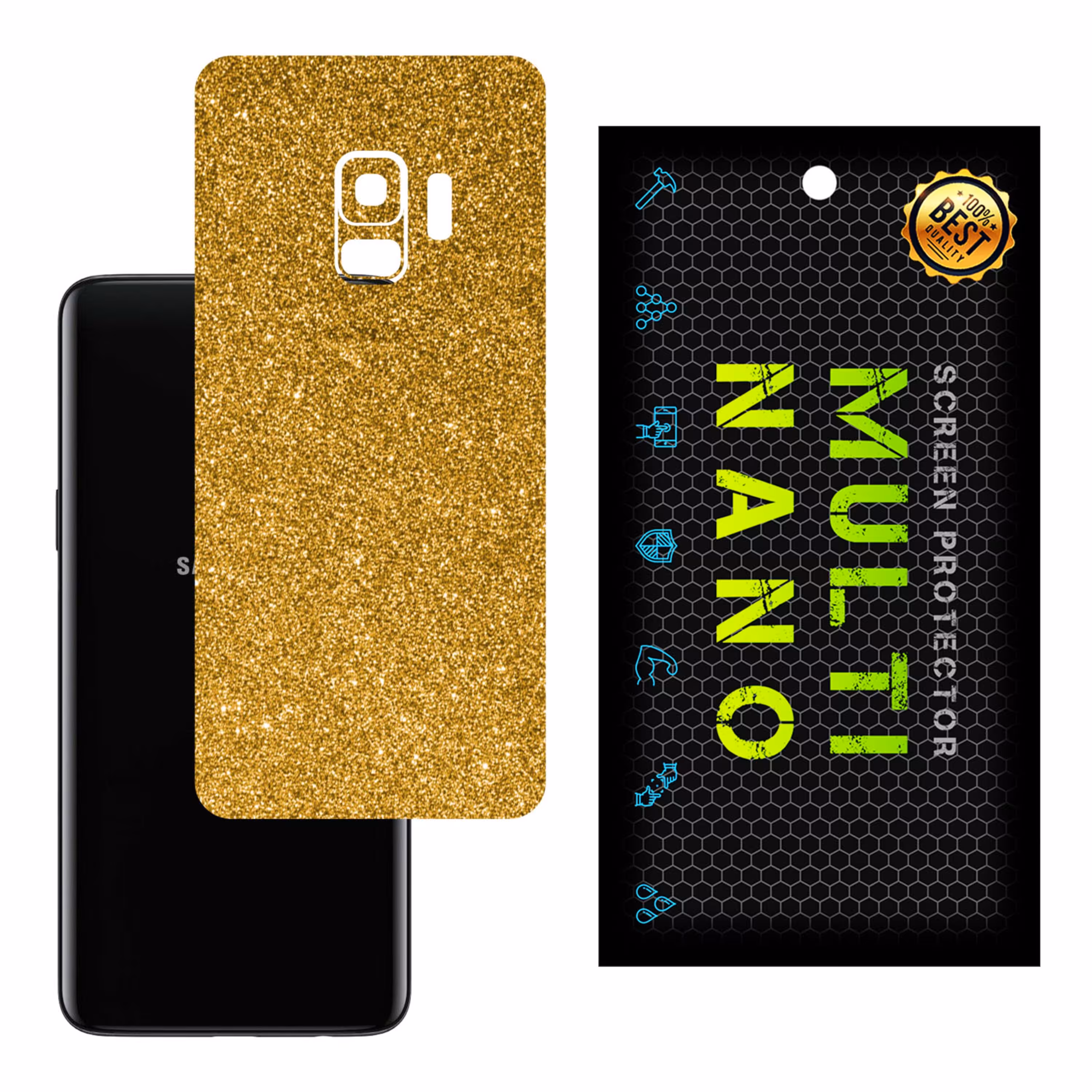 برچسب پوششی MultiNano مدل X-G1F-Gold برای پشت موبایل سامسونگ S9