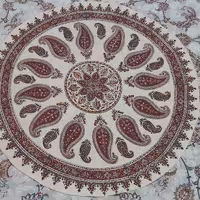 سفره قلمکارگرد باقطر120،طرح بته جغه