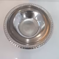 کاسه پا سماوری استیل طرح گندمی 