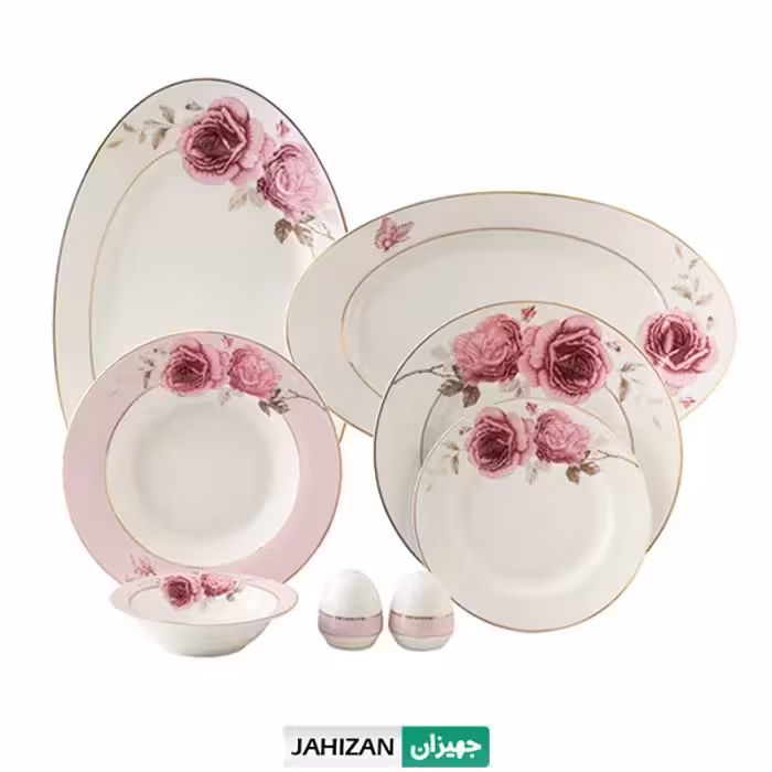 سرویس چینی زرین 28پارچه رزفلاور سری ایتالیا