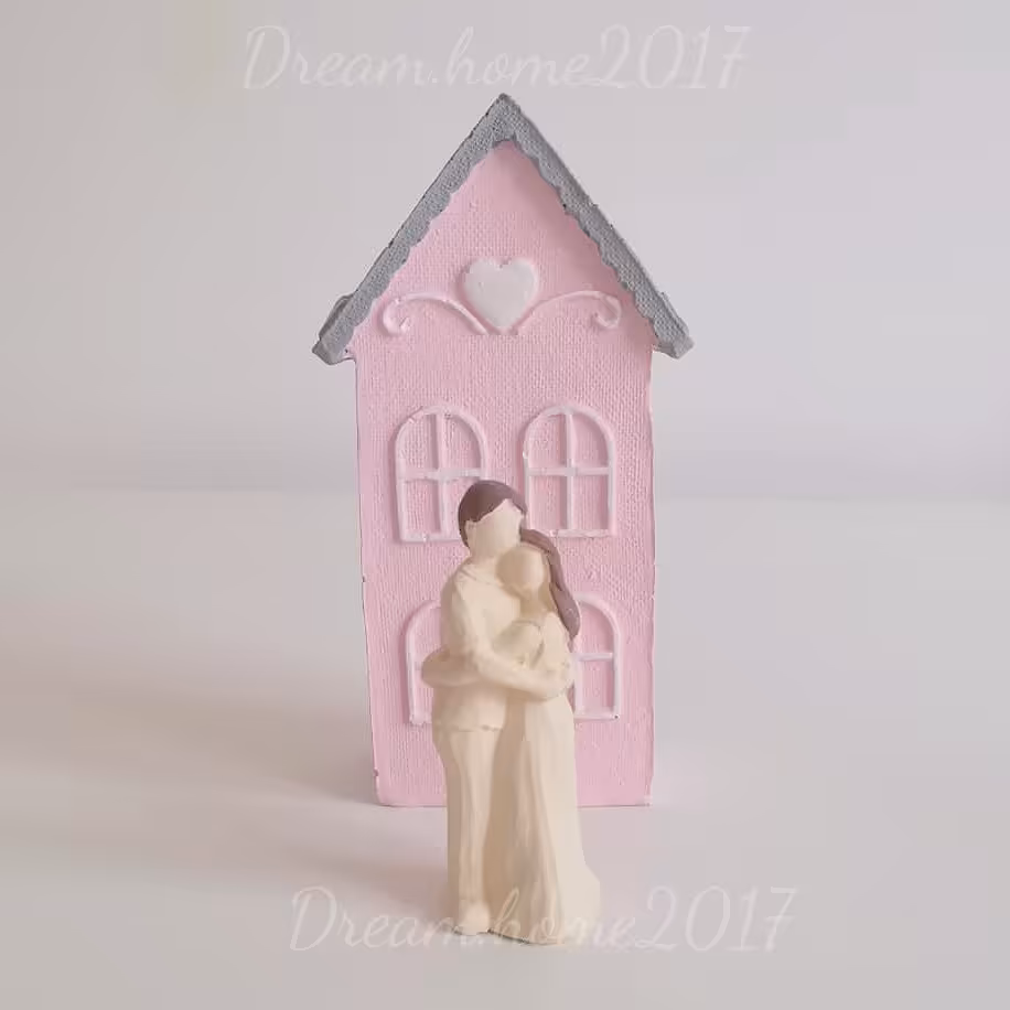 مجسمه کلبه و مجسمه زوج عاشق مجسمه ازدواج هدیه valentine