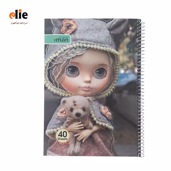 دفتر 40 برگ عروسکی ایمان طرح 02