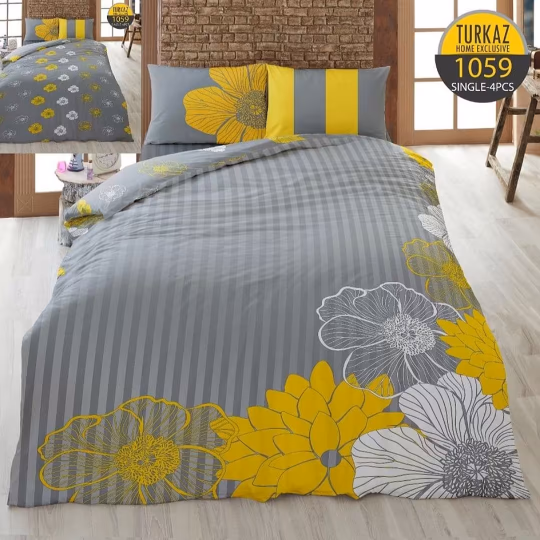 سرویس لحاف روتختی 2 نفره چاپی تنسل برند ترکاز(Turkaz) کد 1059
