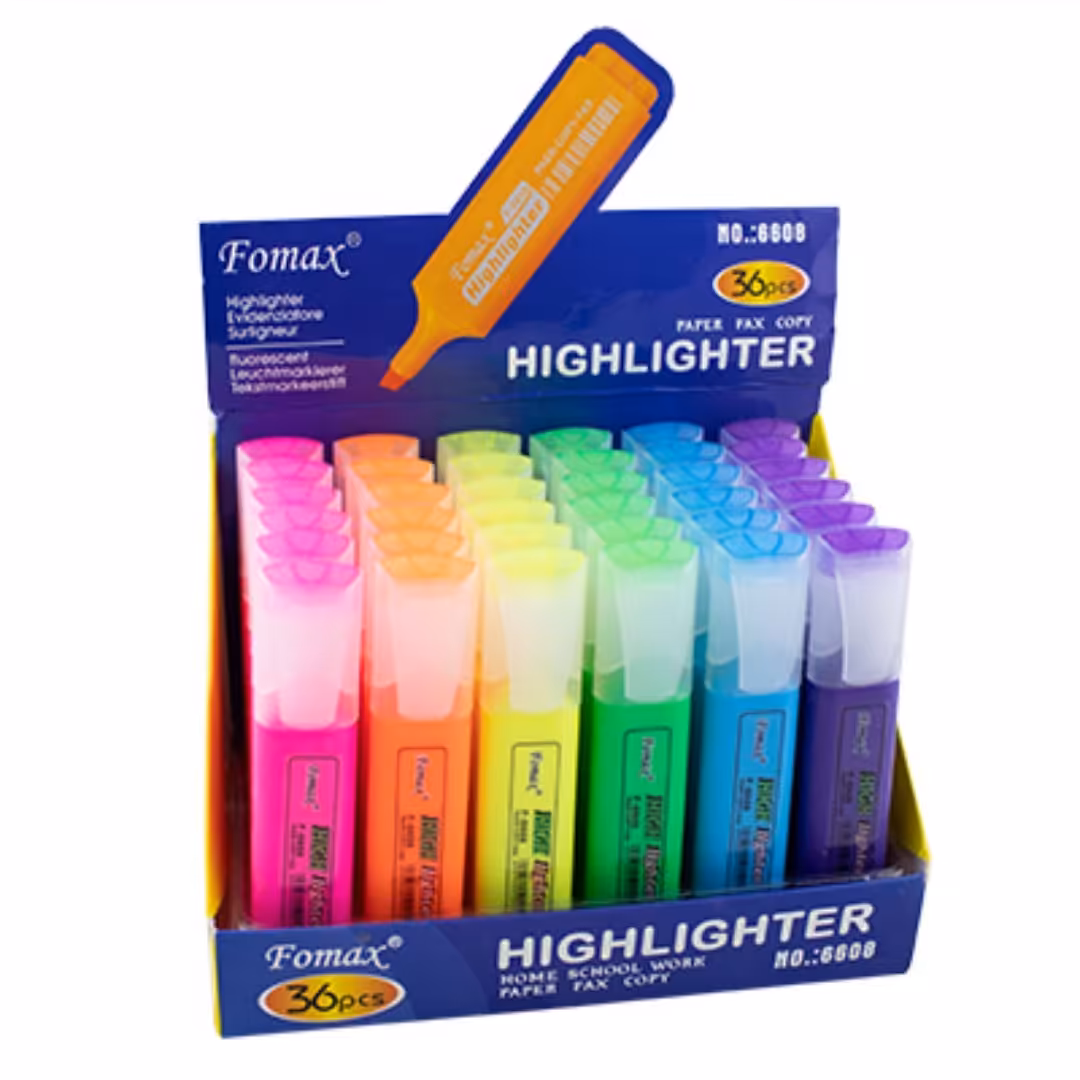 ماژیک هایلایتر  نئونی براق برند فومکس در چند رنگ