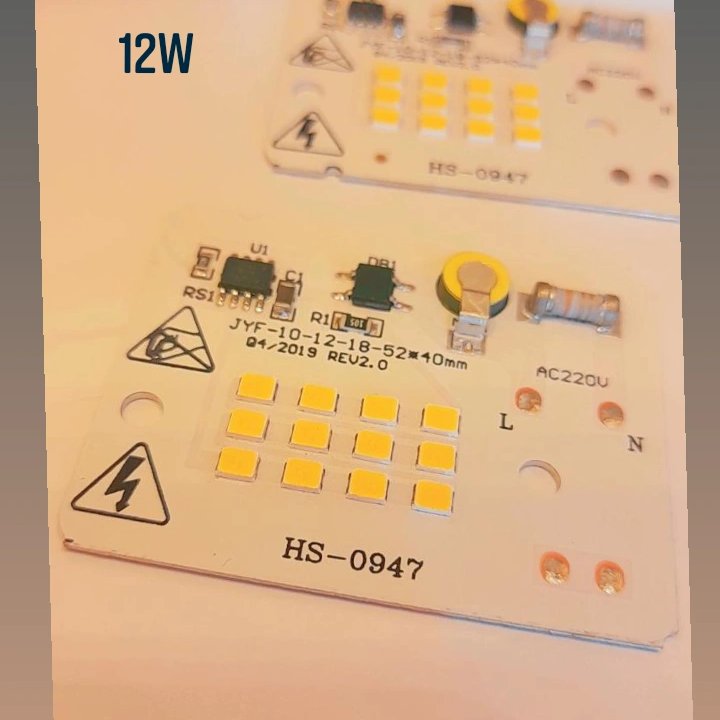 ،چیپ پرژکتوری LED DOB 220V 12W دارای مدار محافظتی