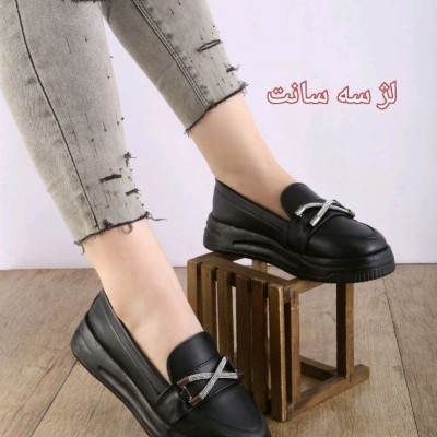 کفش زنانه در دو رنگ کفش راحتی زنانه لژ 3 سانت