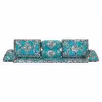 ست 7 تکه پشتی سنتی طرح الماس رنگ سبز 