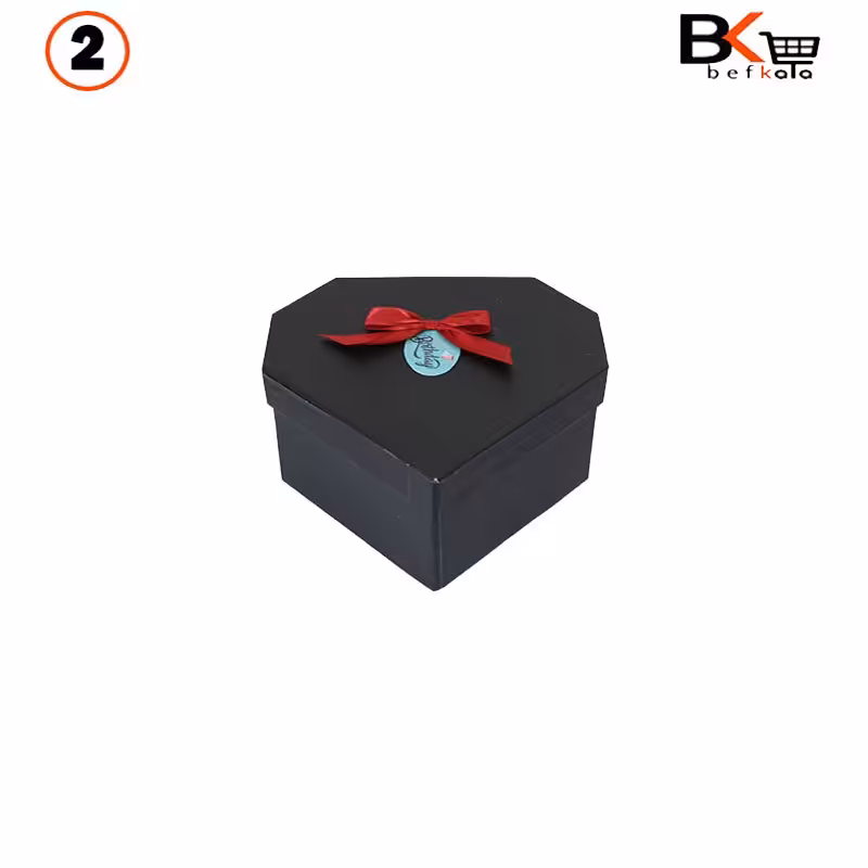 باکس کادویی  الماسی مشکی کد 69 سایز دو 