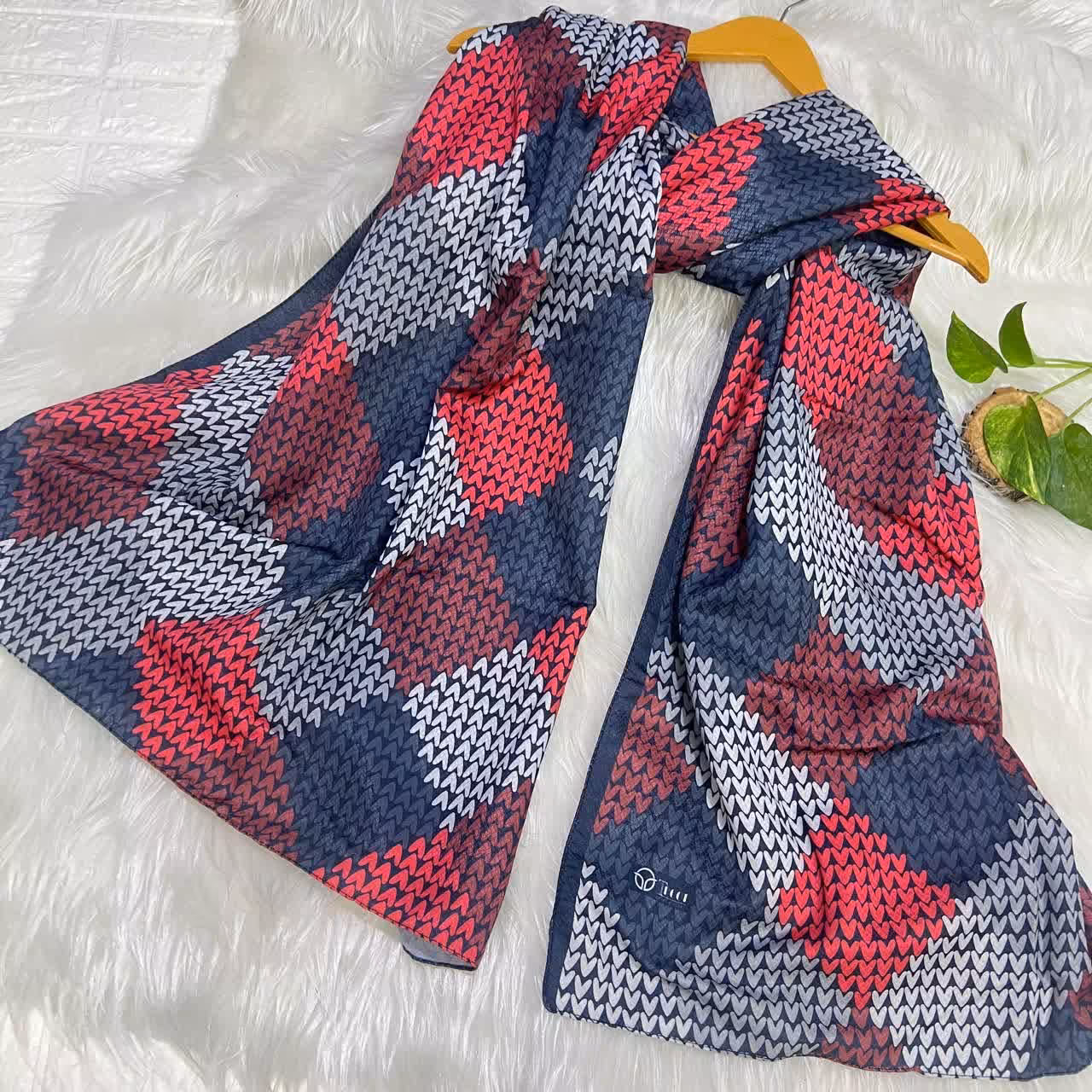 شال چهارفصل طرح گندمی ریز رنگبندی عالی