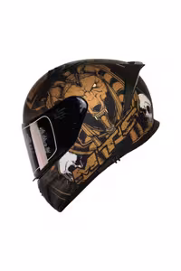 کلاه کاسکت موتورسیکلت مشکی موتور M 201 Anubis Golg سیاه و سفید ام تی اس MTS