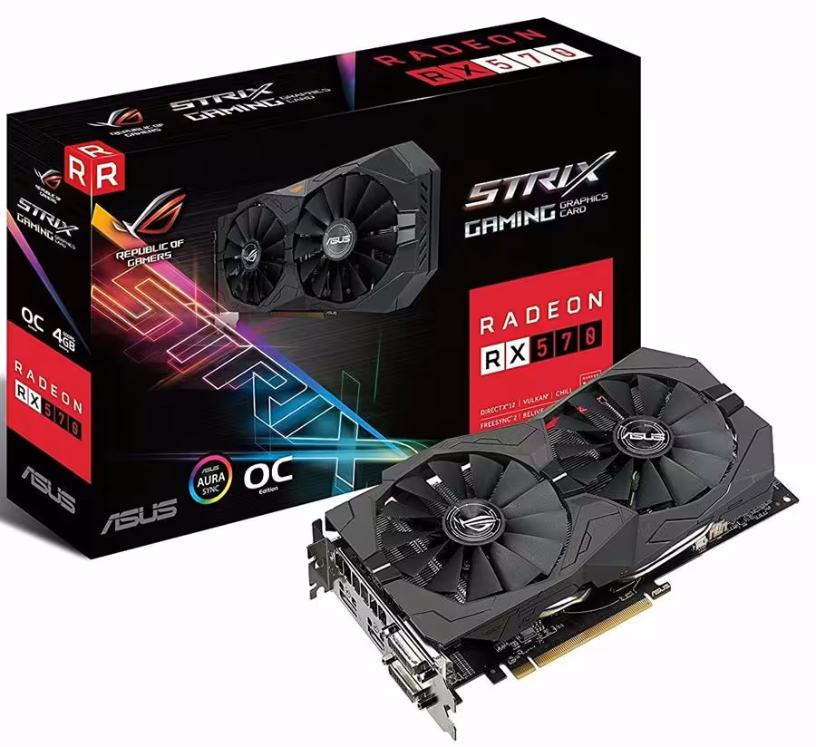 کارت گرافیک ایسوس مدل راگ استریکس آر ایکس 570 O4G گیمینگ با حافظه 4 گیگابایت